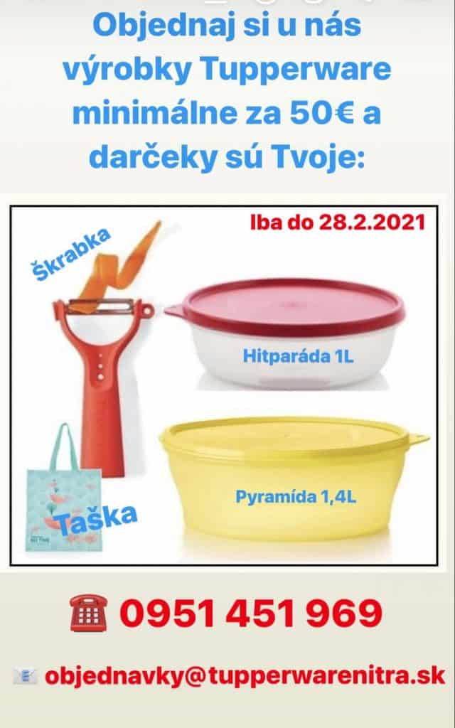 Akcia - darčeky k nákupu Tupperware Nitra