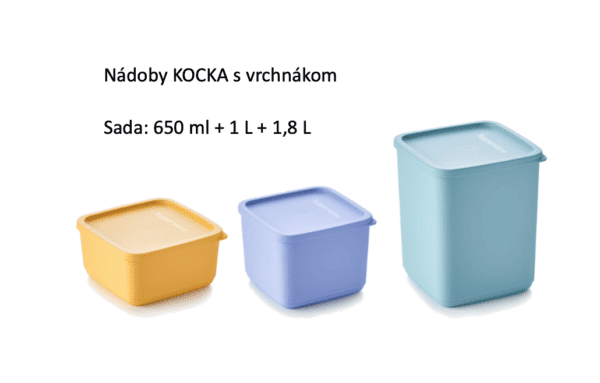 Nádoby KOCKA sada 3 ks Tupperware Nitra